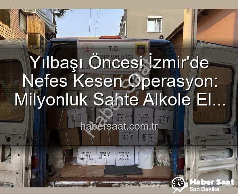 kaçak alkol operasyonu - Yılbaşı Öncesi İzmir'de Nefes Kesen Operasyon: Milyonluk Sahte Alkole El Konuldu!