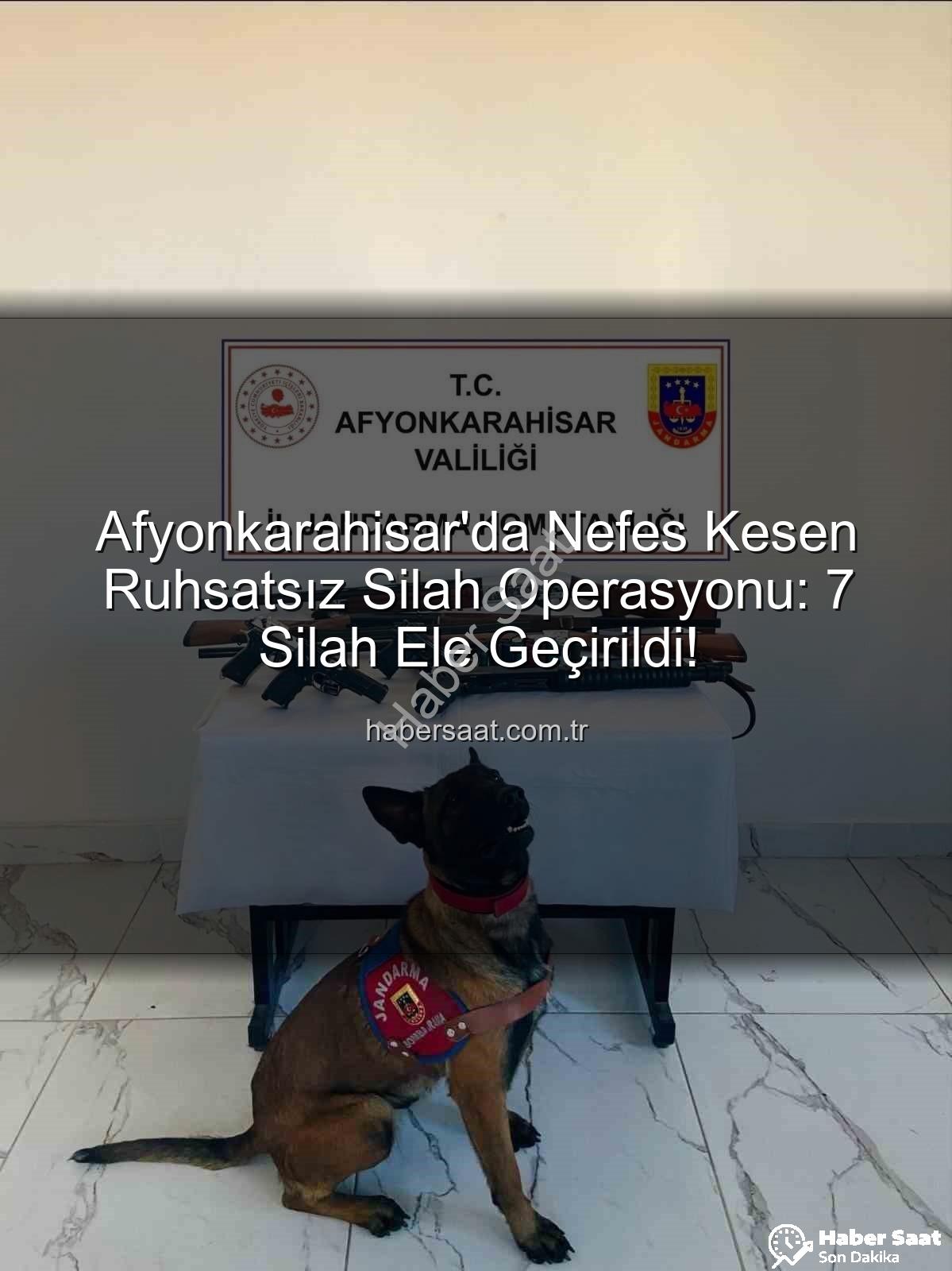 ruhsatsız silah operasyonu - Afyonkarahisar'da Nefes Kesen Ruhsatsız Silah Operasyonu: 7 Silah Ele Geçirildi!
