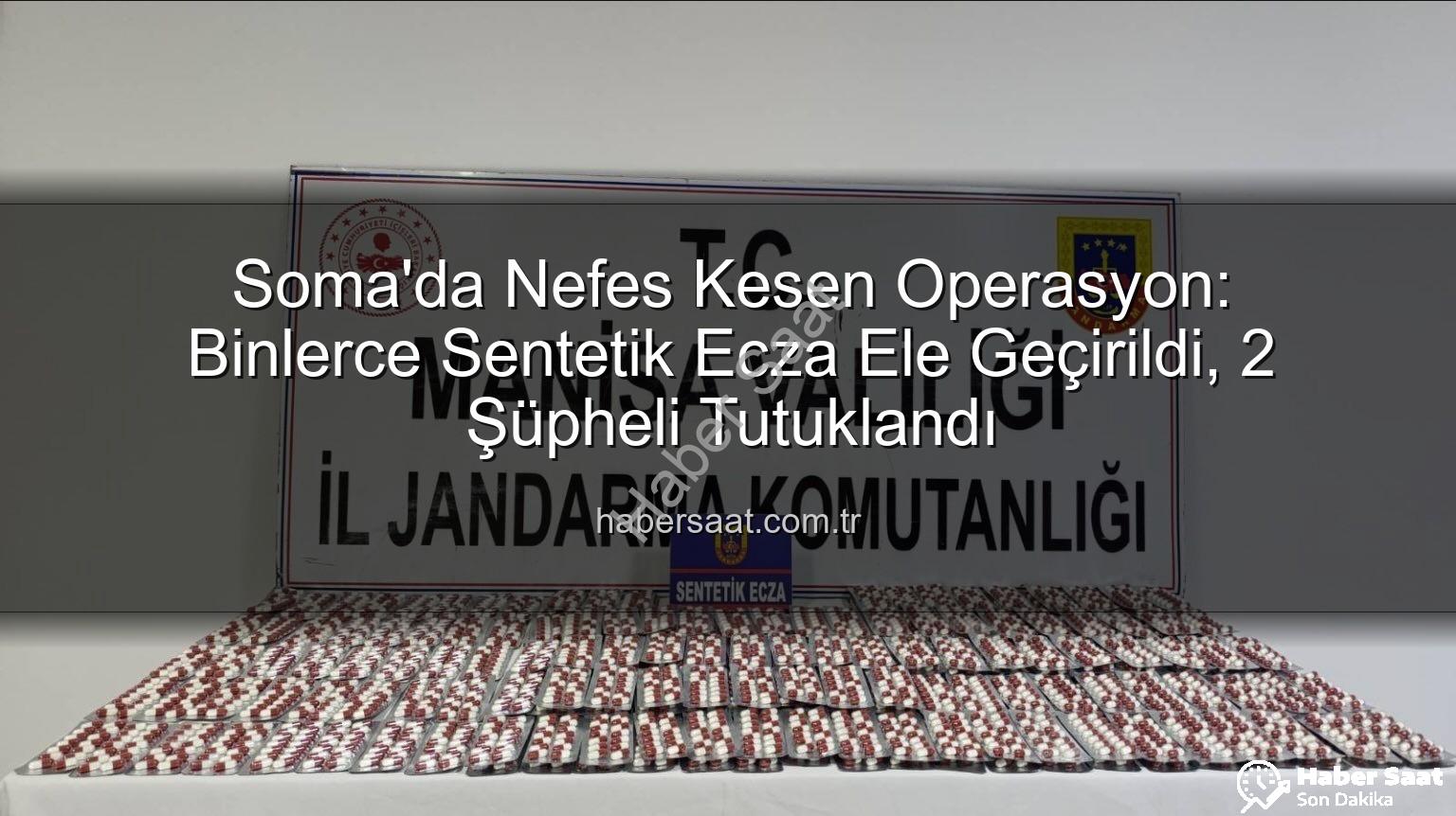 sentetik ecza - Soma'da Nefes Kesen Operasyon: Binlerce Sentetik Ecza Ele Geçirildi, 2 Şüpheli Tutuklandı