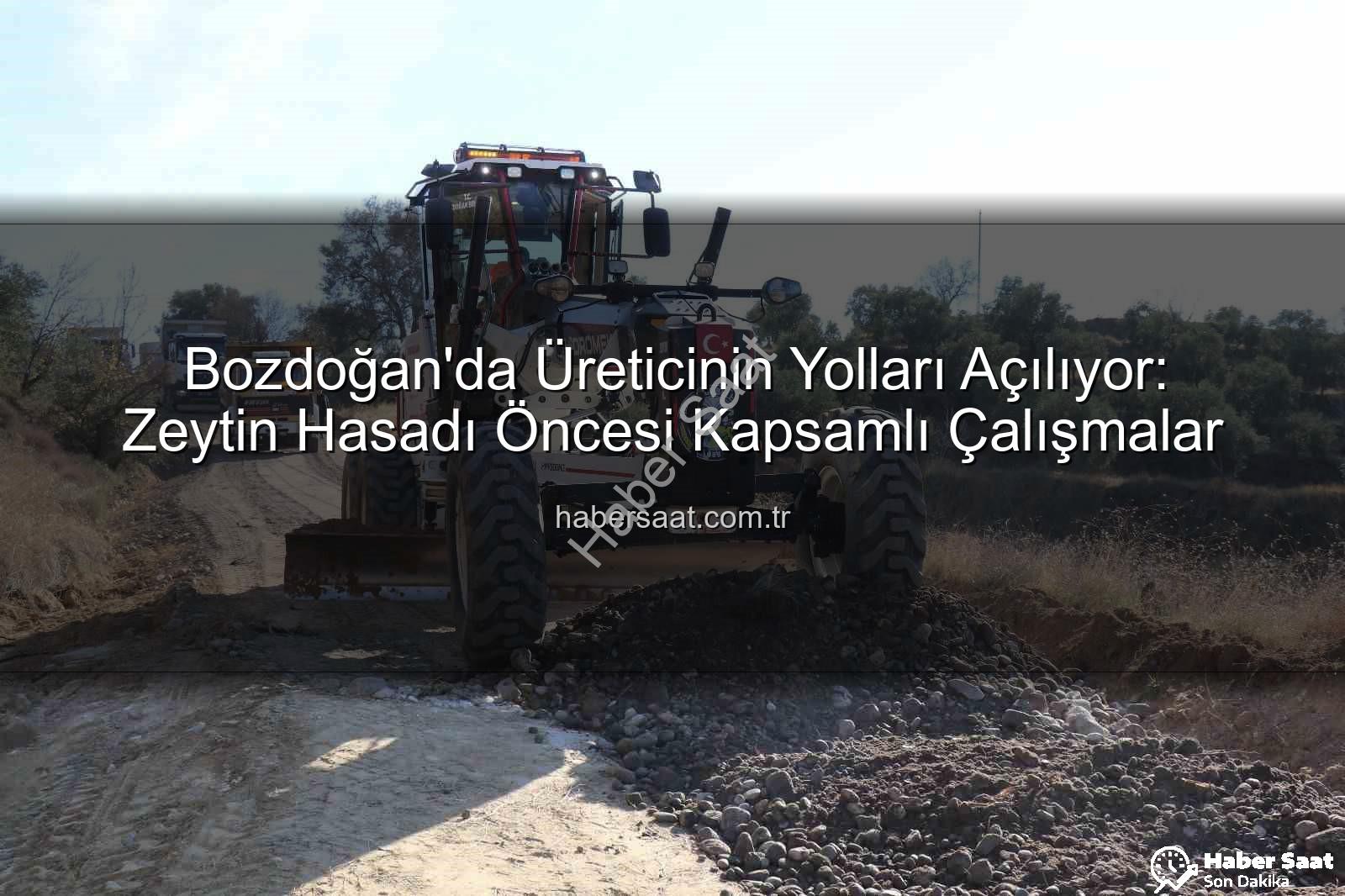 üretici yolları - Bozdoğan'da Üreticinin Yolları Açılıyor: Zeytin Hasadı Öncesi Kapsamlı Çalışmalar